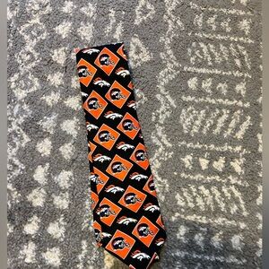 NFL Broncos Black and Orange Tie